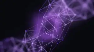 Abstract purple geometric artwork