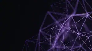 Abstract purple geometric artwork