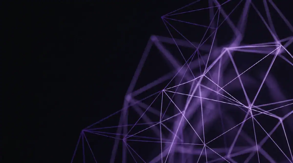 Abstract purple geometric artwork