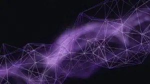 Abstract purple geometric artwork